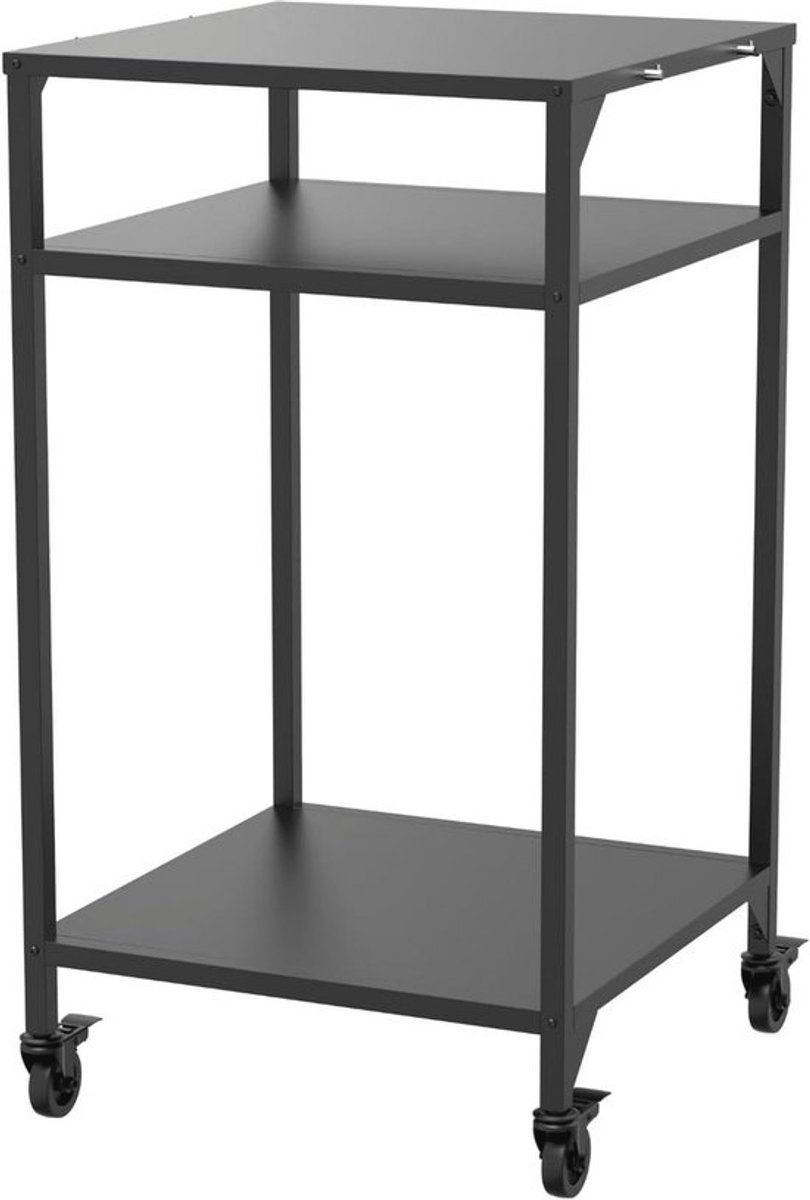 Hoge buitentafel voor buitengebruik H110 cm | Ideaal voor pizzaoven | Mobiele tafel met zwenkwielen en ophanghaken