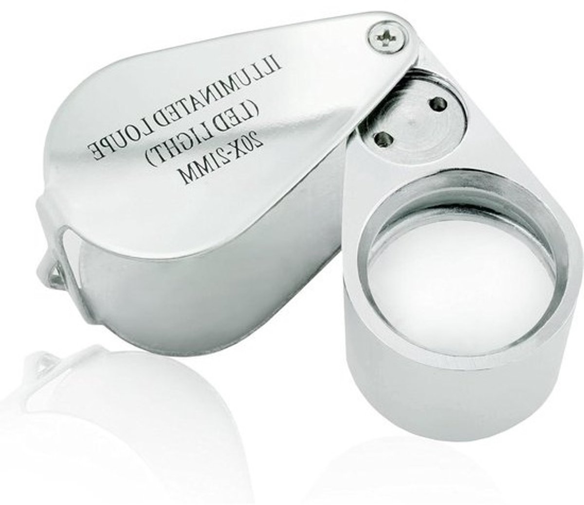 LED verlichte juweliers-oogloep 20x 21mm met Kare en kind - Vergrootglas voor detailhandelverpakking Juweliersloep
