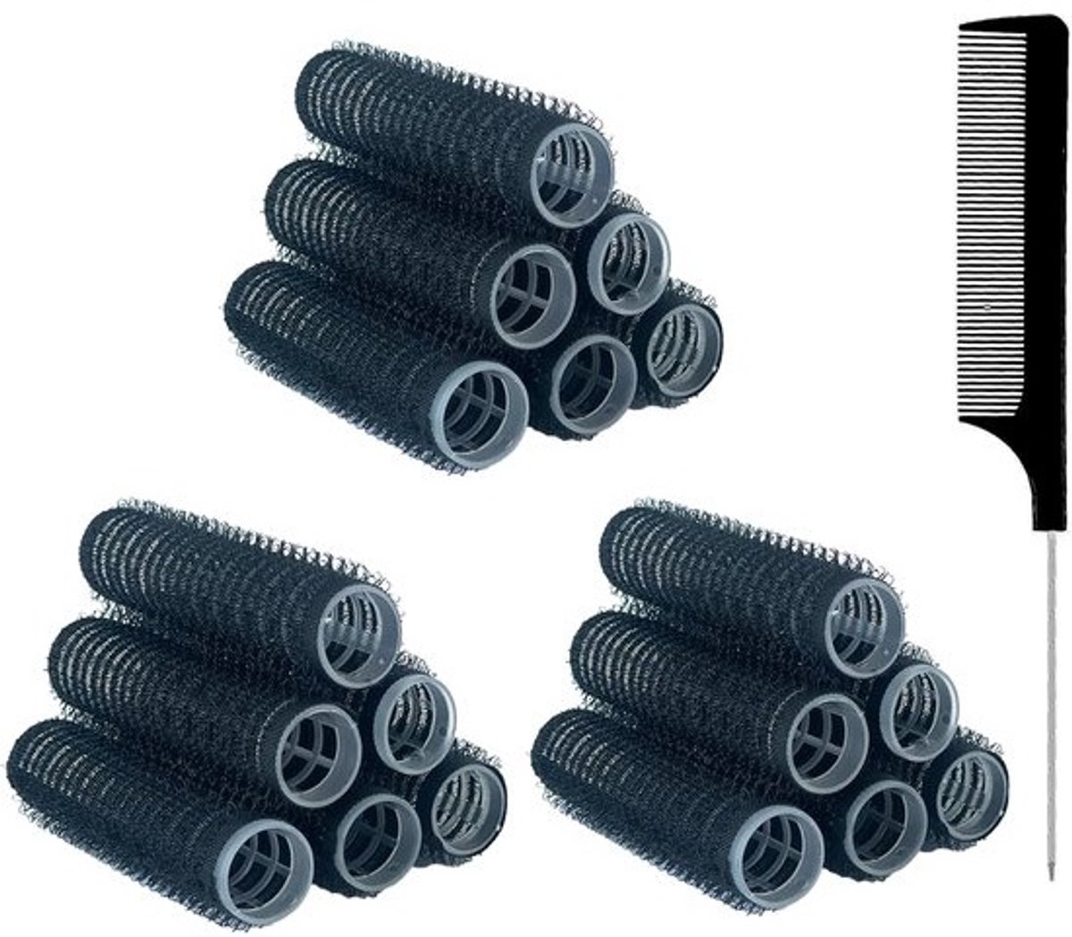 Zelfklevende Haarrollers - Krulspelden Haarkrulders - Haar Krullen - Zonder Hitte - 18 stuks - Rood