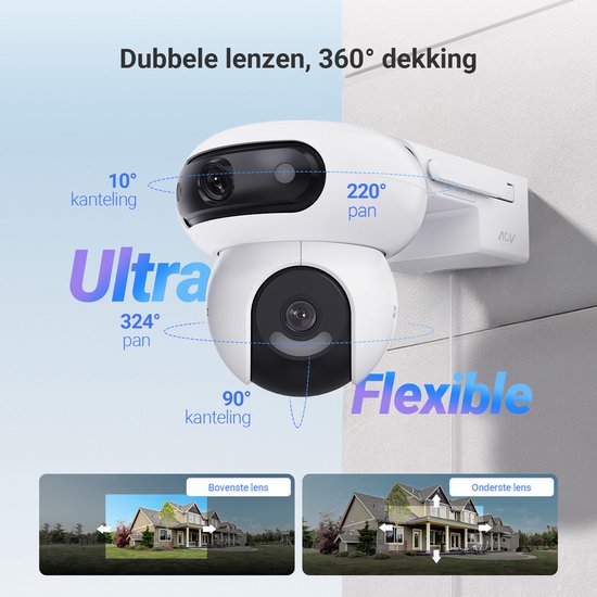 EZVIZ HB90x Dual 4G Kit - 2K+ Dual-Lens Beveiligingscamera & 8W Zonnepaneel - 360° Pan-Tilt, AI Detectie & Auto Tracking - ColorFULL Nachtzicht - Sirene & Spotlight - WiFi 6 & 4G - IP65 van EZVIZ — afbeelding 3