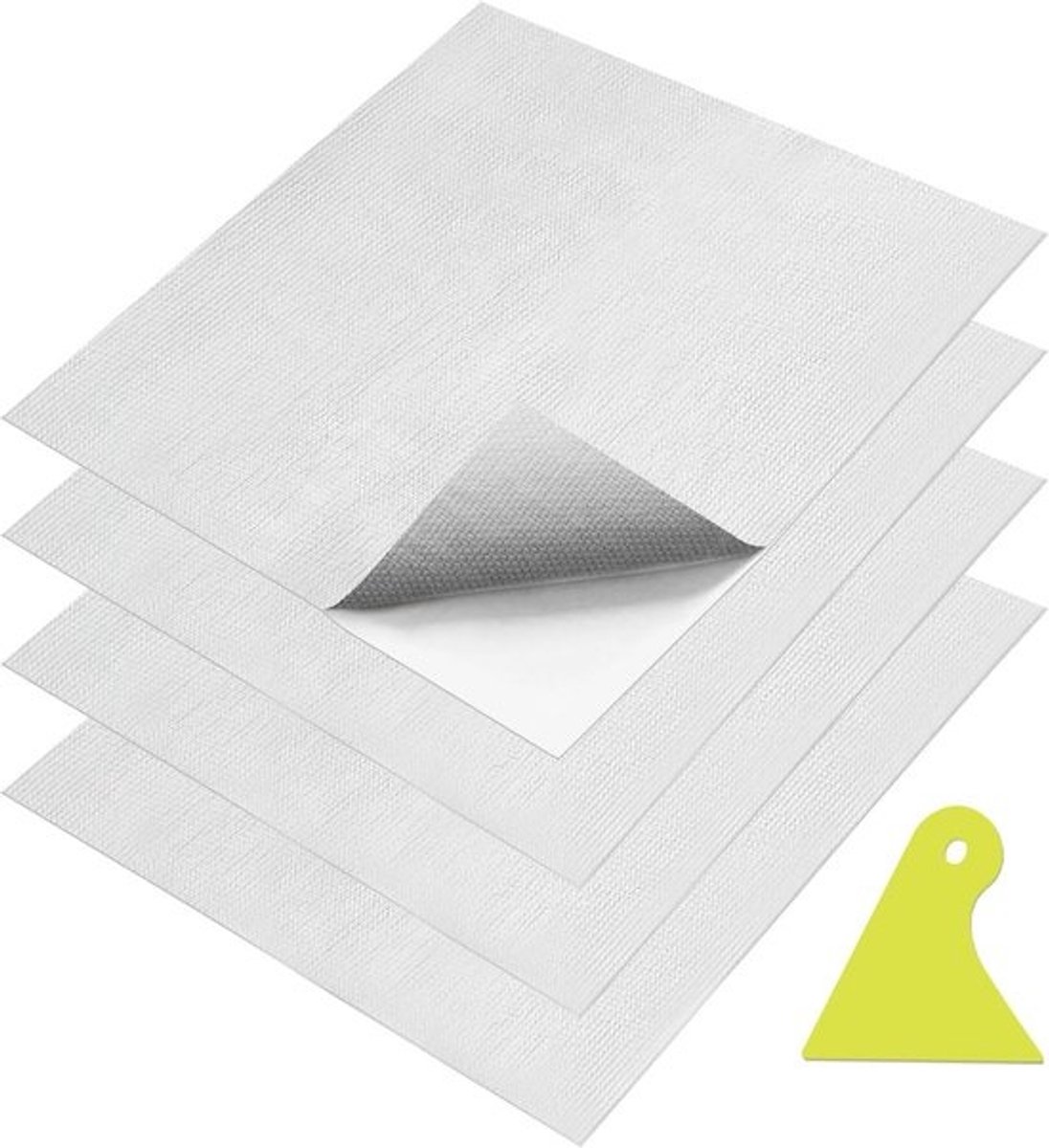 4 Stuks Hittebestendige Zelfklevende Isolatie Folie (30x30 cm) - Aluminium Glasvezel Warmtebescherming