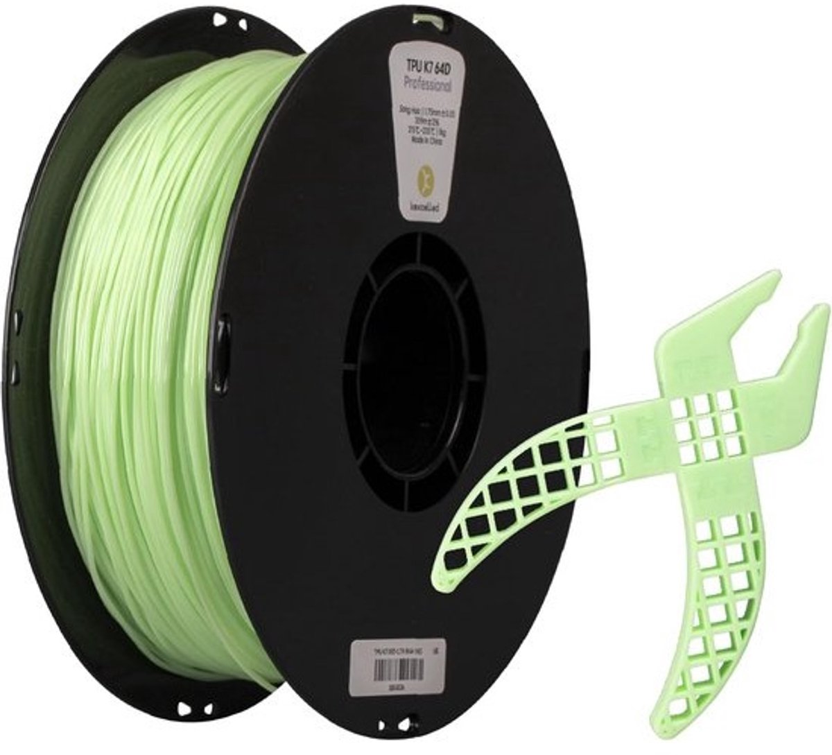 Flexibel TPU 64D 3D Printer Filament 1.75mm Groen 1KG - Slijtvast en Nauwkeurig