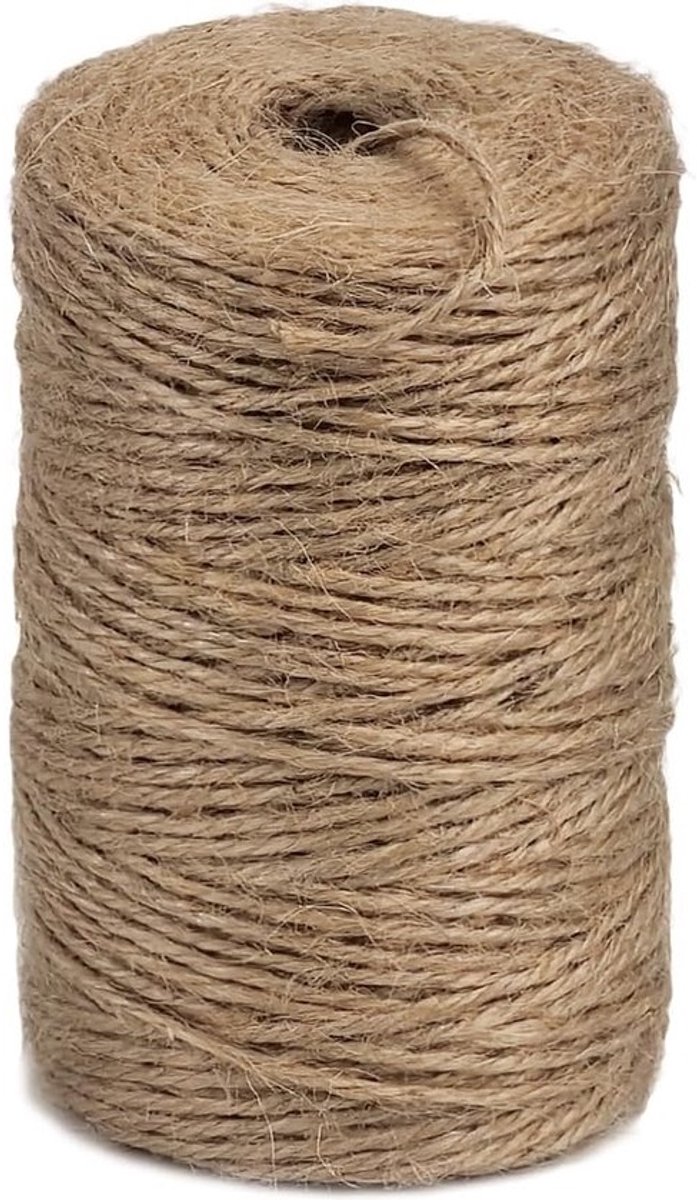 Sterk Natuurlijk Jute Touw (2mm) - 120 Meter Bruin Garen voor Tuinieren, Klimplanten en Knutselen