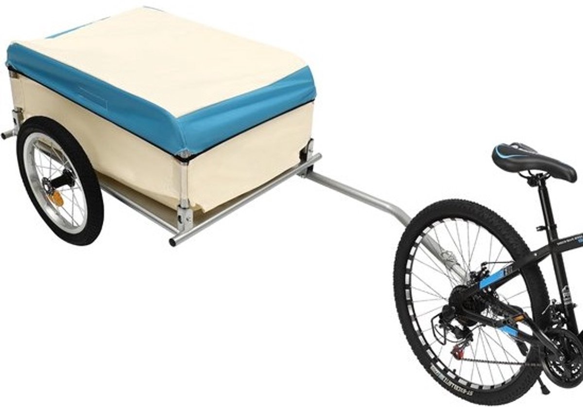 Robuuste Fietsaanhanger 50 kg Capaciteit voor Transport en Boodschappen