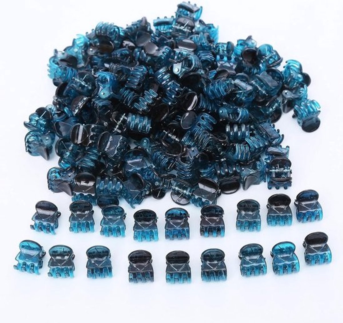 100 Stuks Mini Haarspeldjes Blauw – Kleine Klauwclips voor Meisjes en Dames – Haaraccessoires voor Dagelijks Gebruik