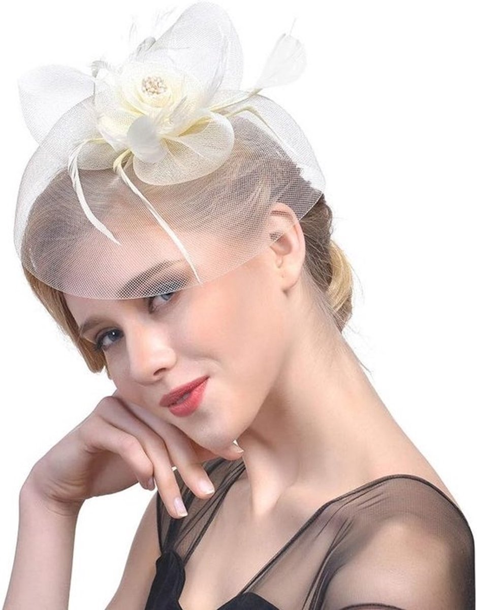 Elegante Fascinator Hoed met Haarspeld voor Dames – Perfect voor Bruiloft, Cocktail en Feest