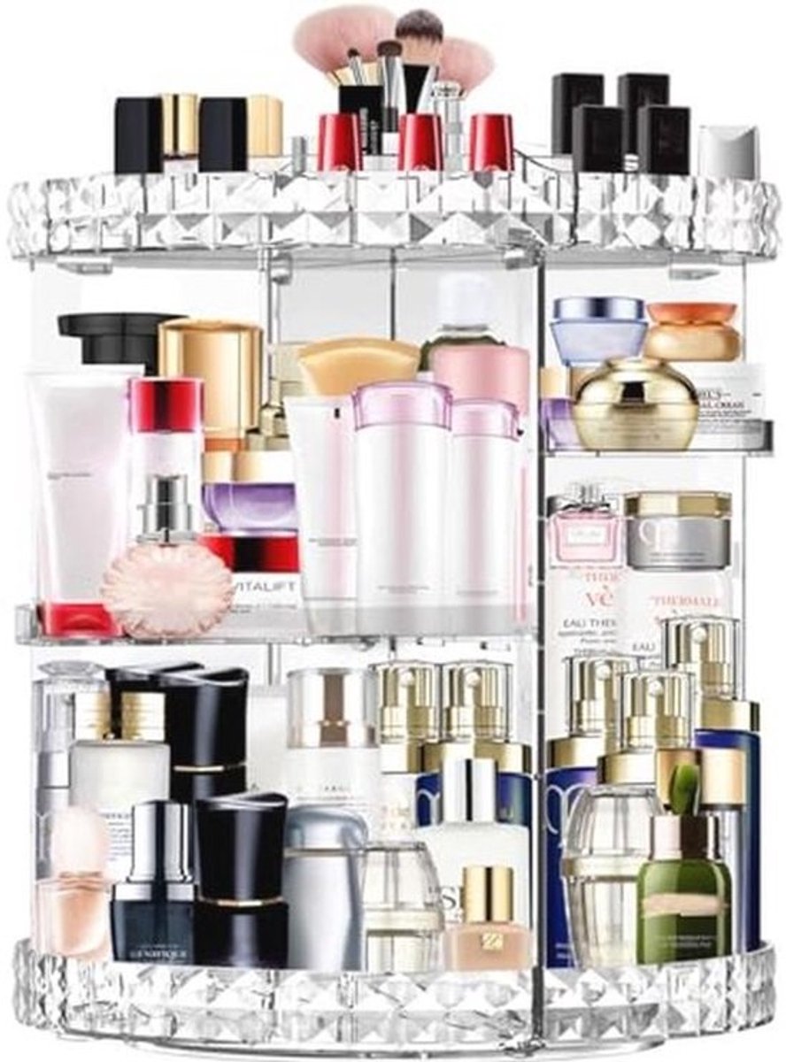 Makeup Organizer 360 Graden Rotatie - 7 Verstelbare Lagen - Grote Capaciteit - Transparant en Duurzaam