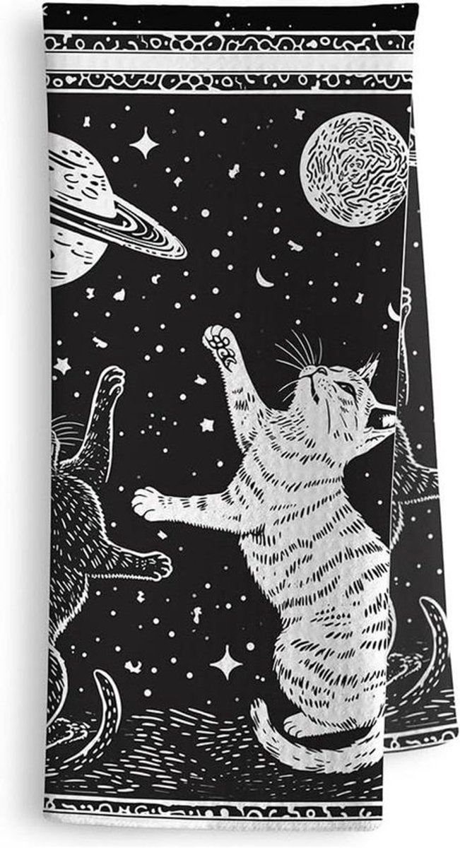 Kat Handdoeken - Keuken Theedoeken - Keuken Decoratie - Zacht en Duurzaam Materiaal - 60 x 40 cm