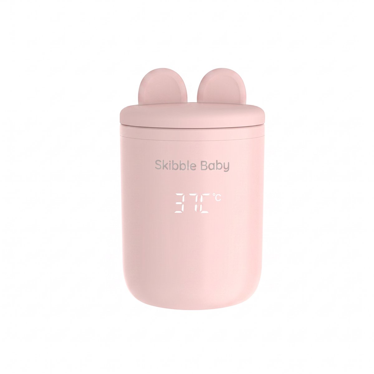 Skibble Baby® - Flessenwarmer Onderweg Pro - Draagbare Baby Flessenwarmer - Intelligente Flesverwarmer - 4 Temperatuurniveaus - 3 Adapters - Roze