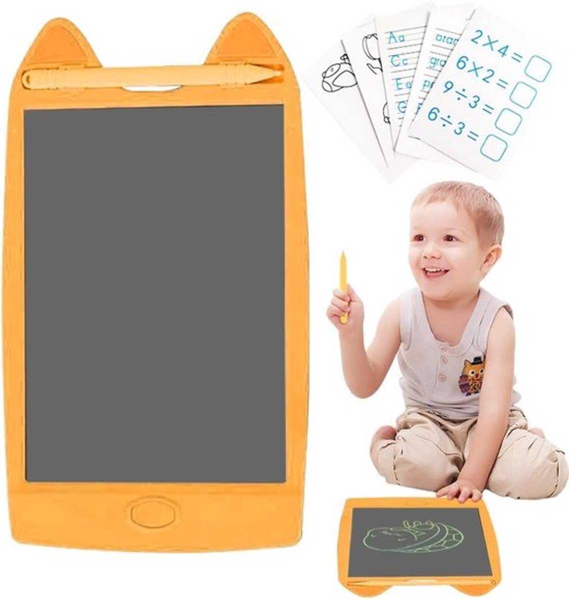 LCD Schrijftablet - Digitale Tekenkaart - Kinderen Leren Tekenen - Veilig Ontwerp Afgeronde Hoeken - 25 x 14 cm