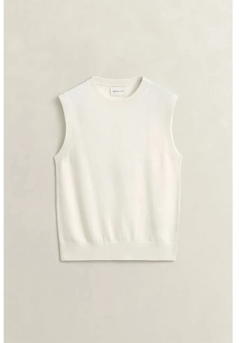 Gant 4802300 Gebreid Vest Beige S Vrouw