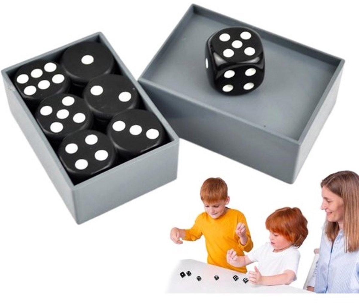 Dobbelset Trucs - Goochel Rekwistieten - Magische Voorspellingen - Zes Gelijke Dobbelstenen - 7.3 x 5.2 cm - Meerdere Kleuren