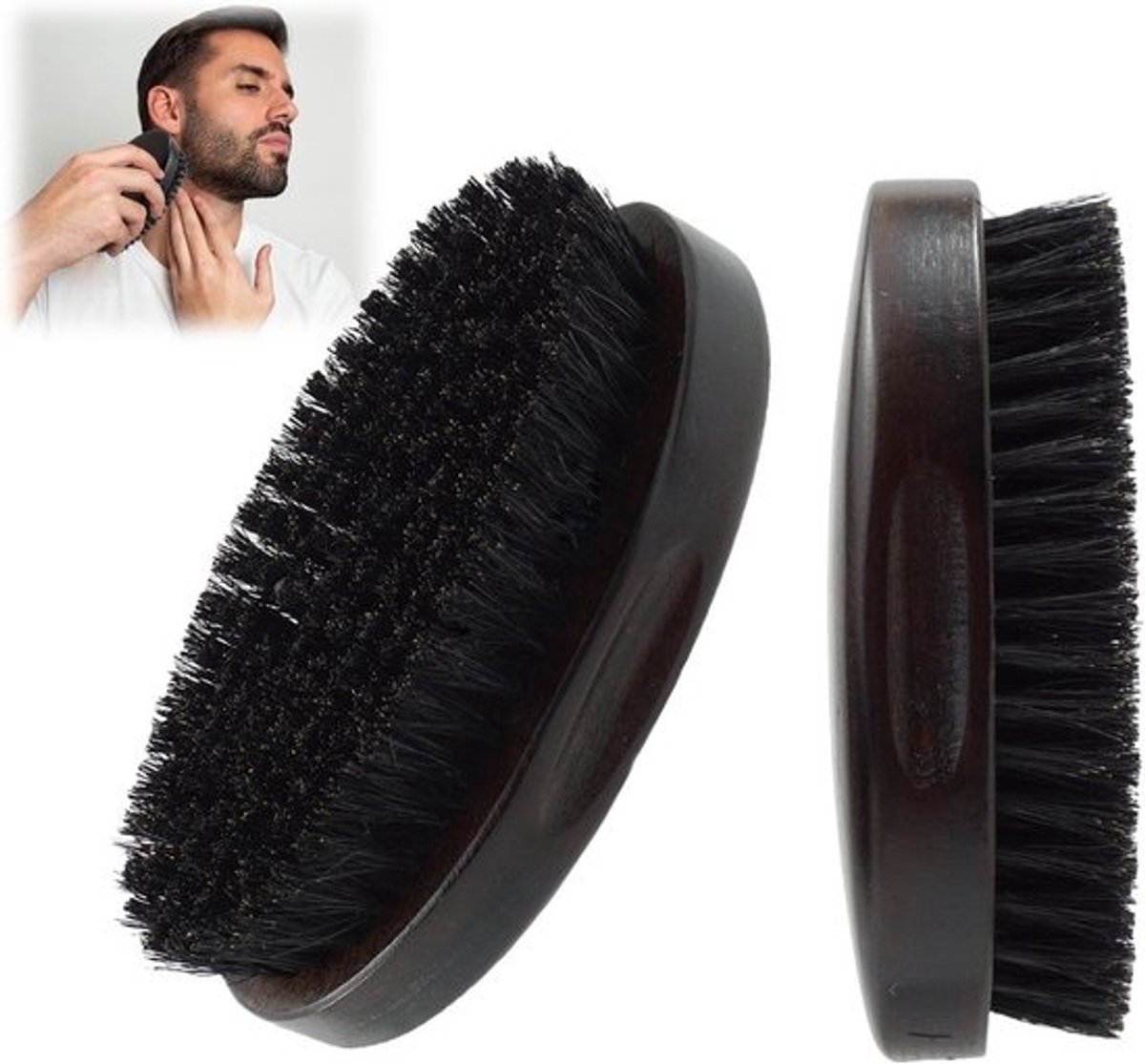 Ergonomische Baardborstel voor Mannen - Voor Baardverzorging en Groeien