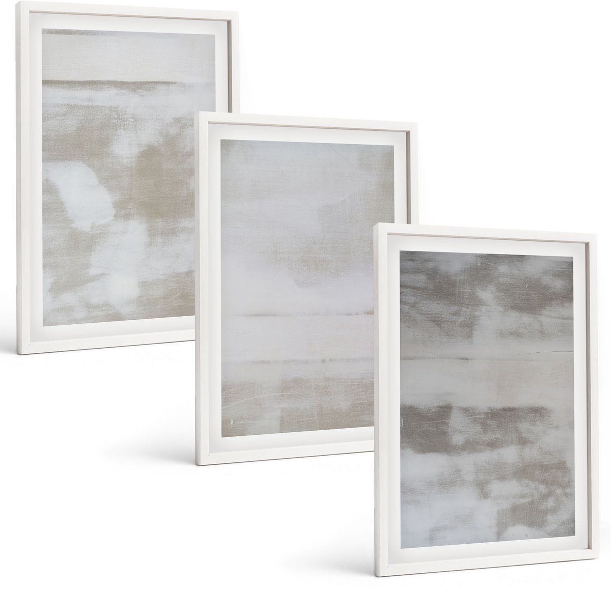 Wallfluent 3-Delige Schilderij Set - Versleten Texturen, Moderne Industriële Stijl - 40 x 60 - Stijlvolle Wanddecoratie - Interieur - Moderne Wanddecoratie