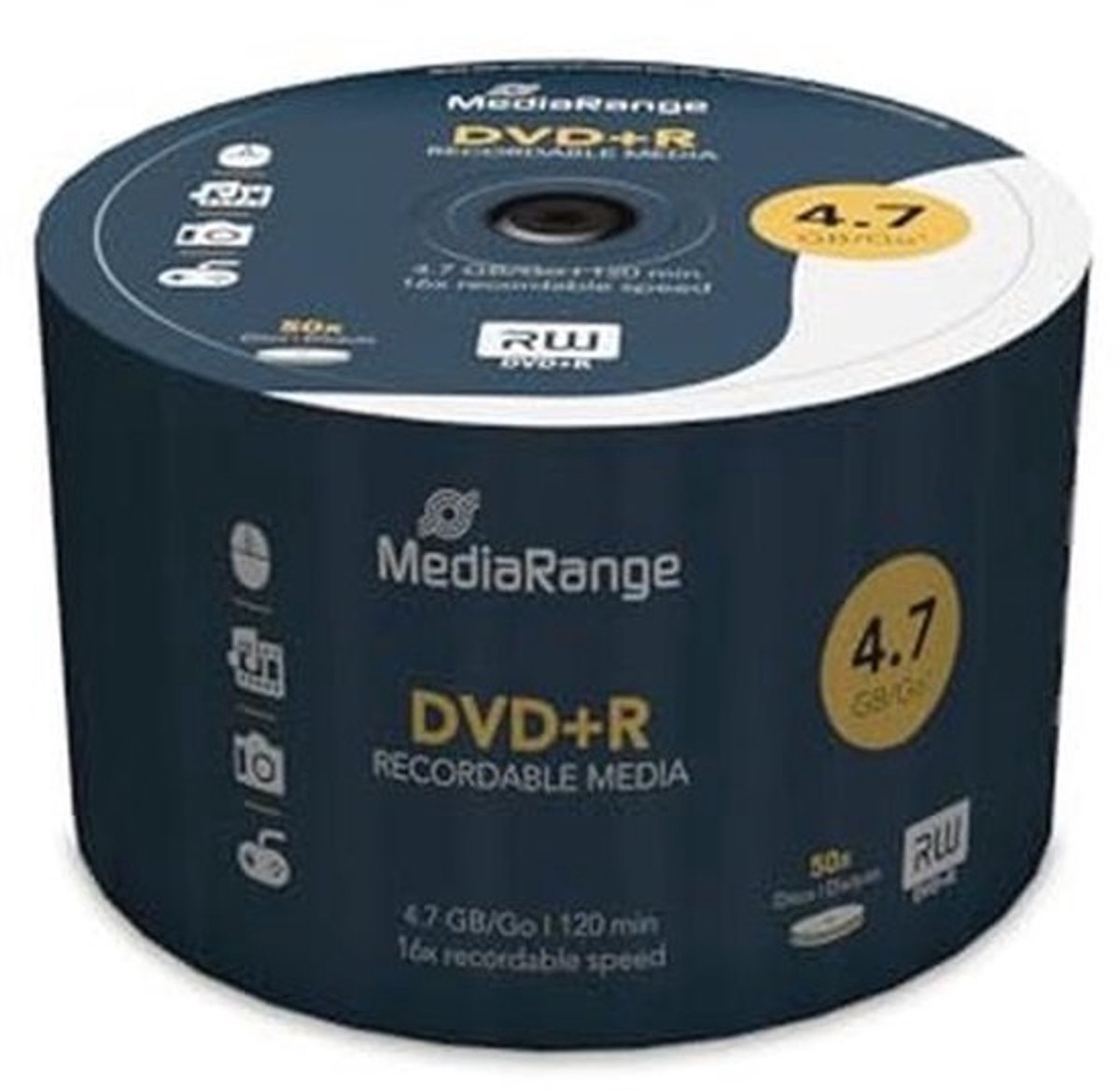 DVD+R blanco 4,7GB 16x snelheid - 50er spindel
