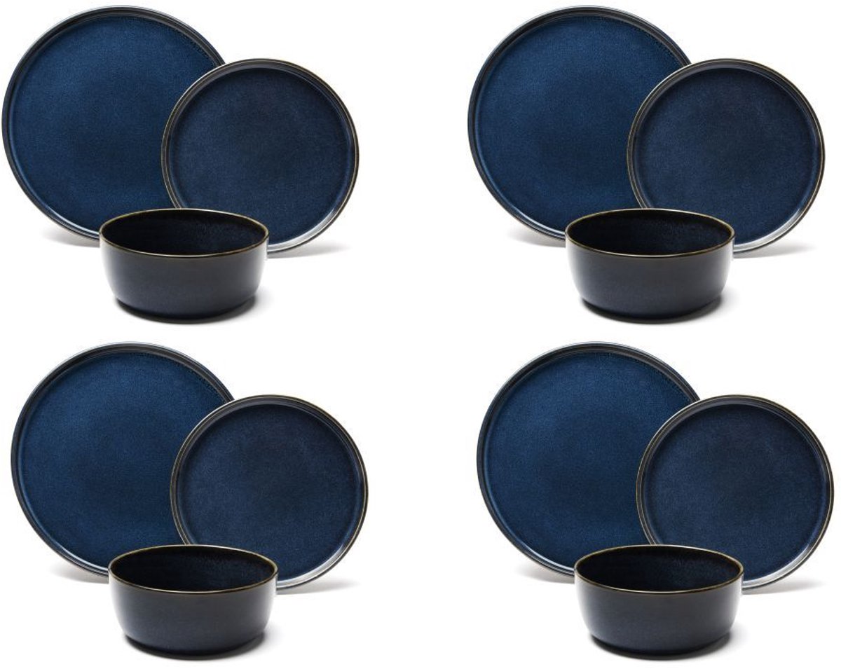 Excelsa dinerservies 12 delig serviesset Northern Blue