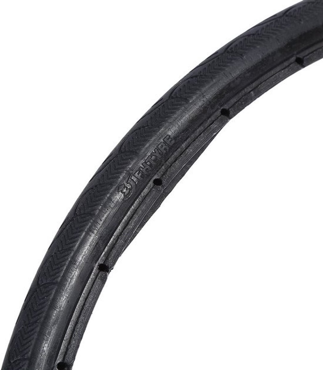 MTTproducts- Massieve Band Anti-breuk - PU-band - Gebogen Loopvlakgroeven - Verbeterde Grip - 700C x 23 - Duurzame Flexibiliteit - Fietsband