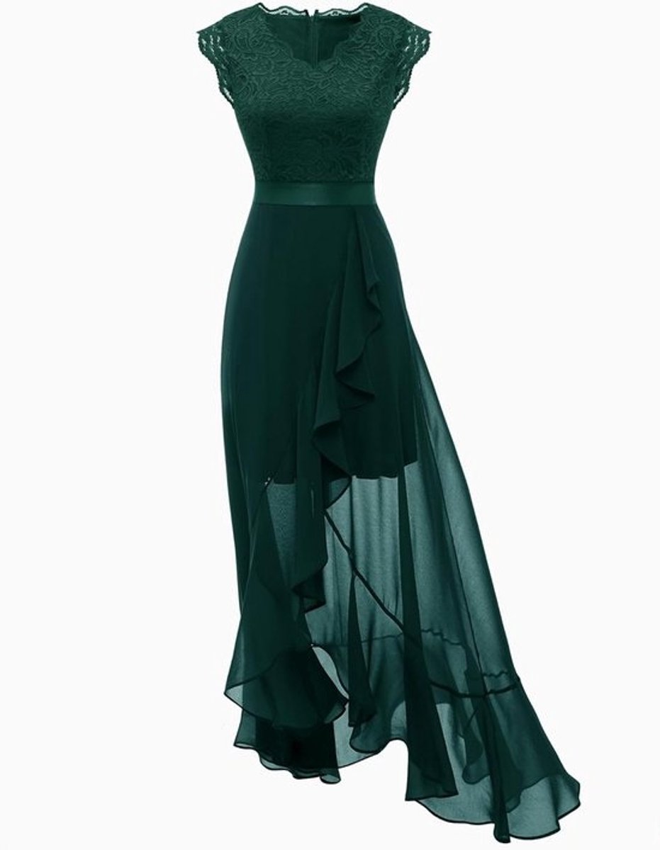 Elegante Vokuhila Avondjurk Dames met V-hals voor Bruiloft en Cocktail