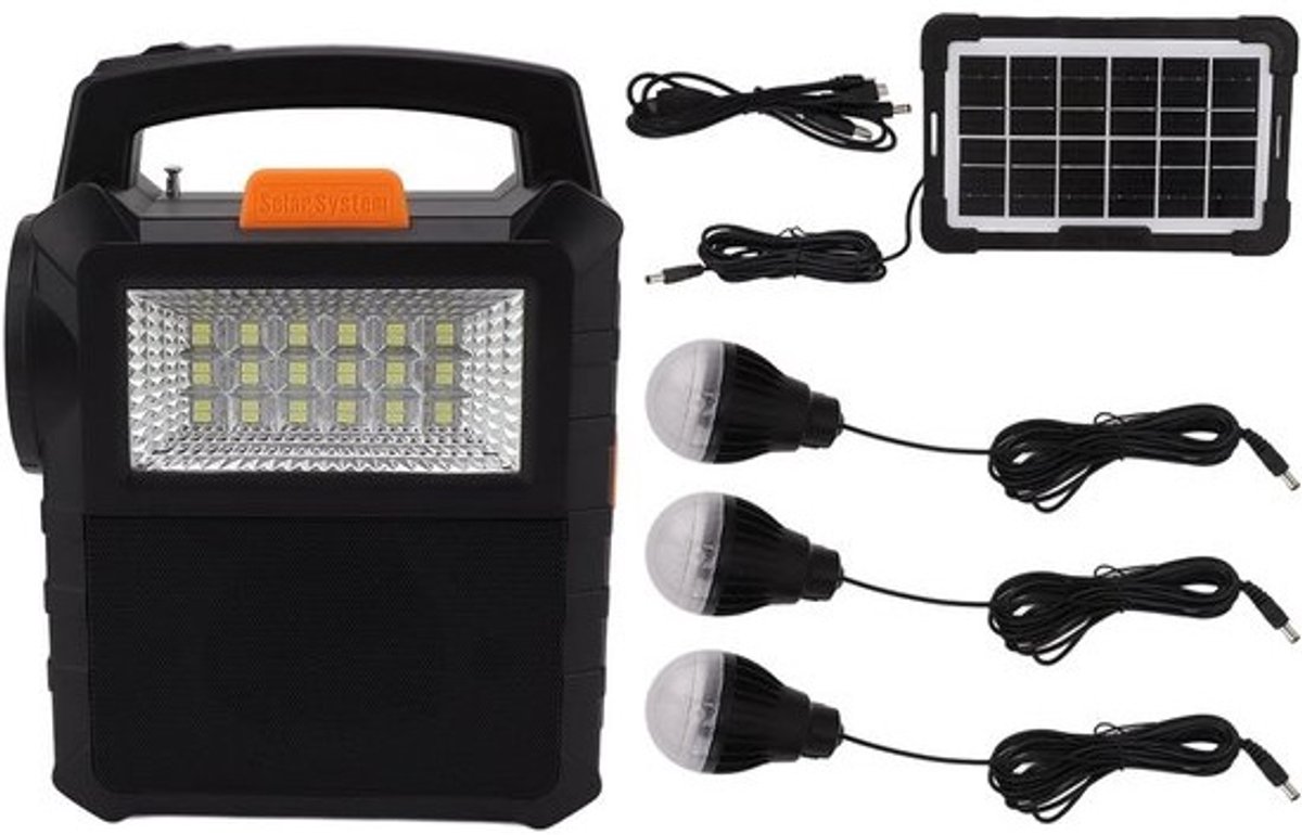 Draagbare Zonnegenerator met Zonnepaneelkit voor Noodstroom en Camping