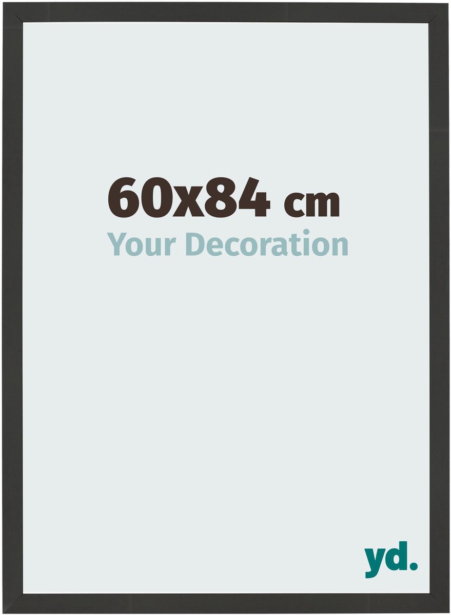 Your Decoration - Fotolijst 60x84 cm - MDF - Zwart Houtnerf - Bologna