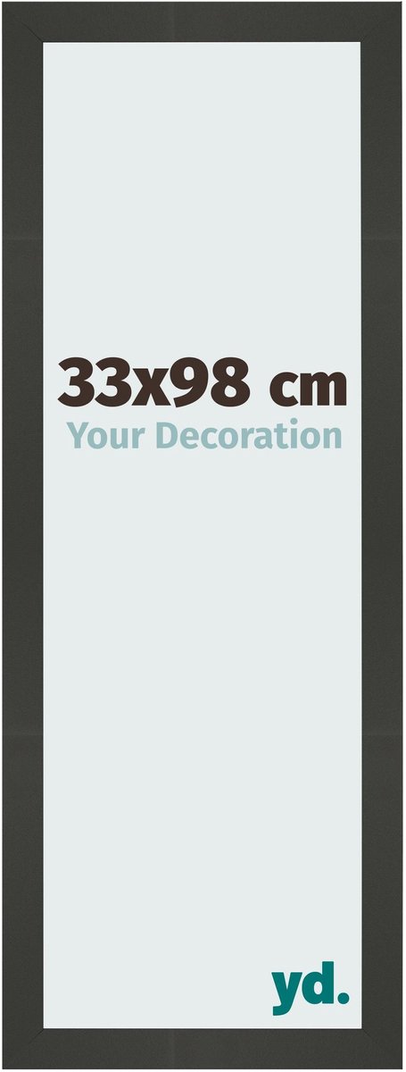 Your Decoration - Fotolijst 33x98 cm - MDF - Antraciet - Bologna