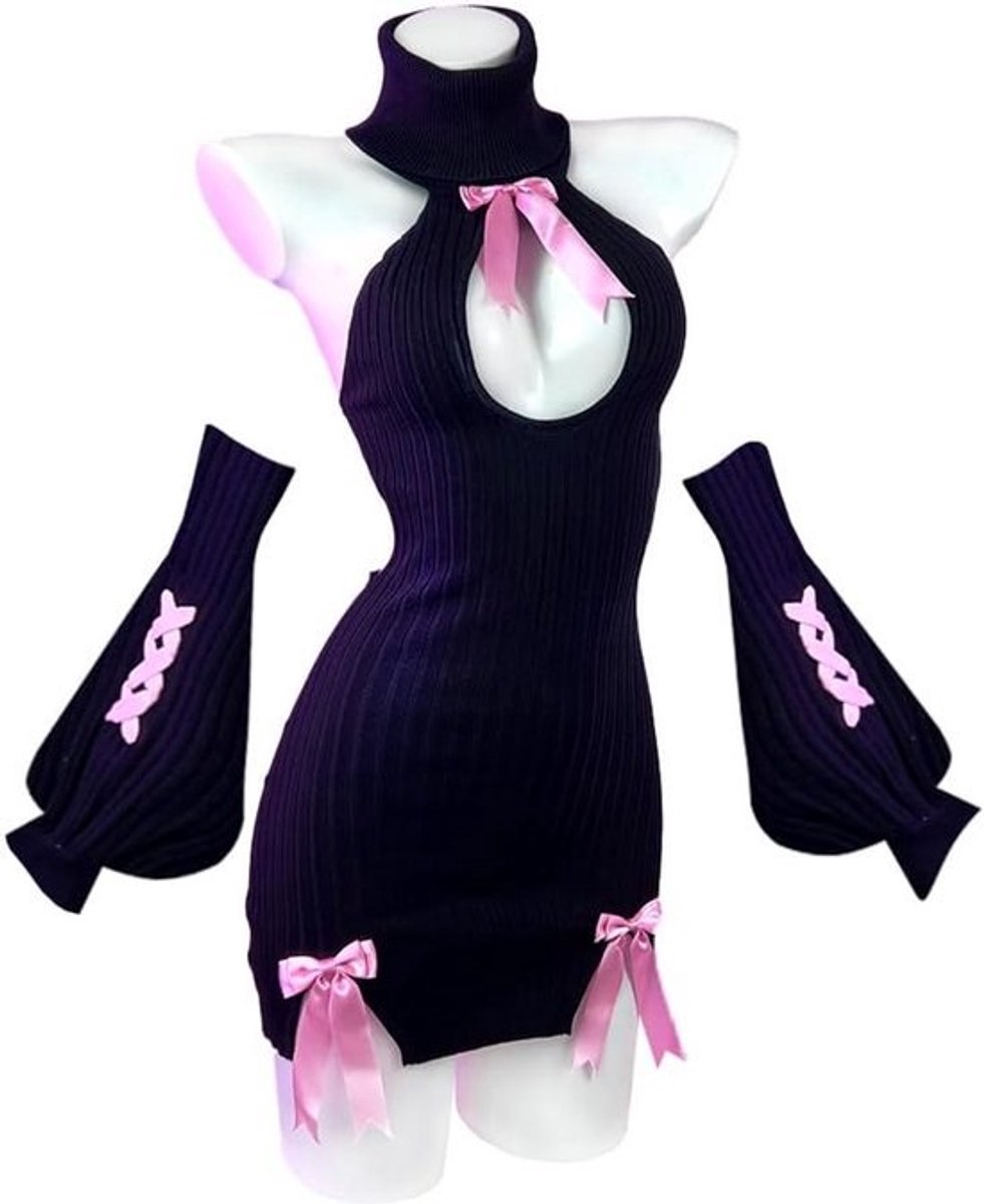 Bowknot Cosplay Sweater Kostuum - 3-delig Premium Sweater voor Lingerie