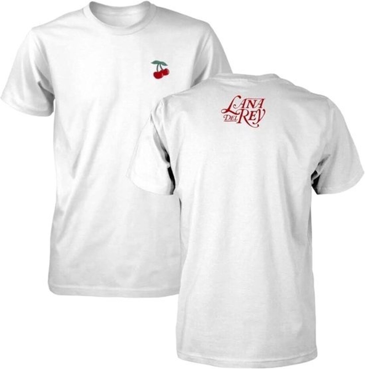 Wit T-shirt met Cherry Blossom Album Logo - Unisex Kleding Maat M