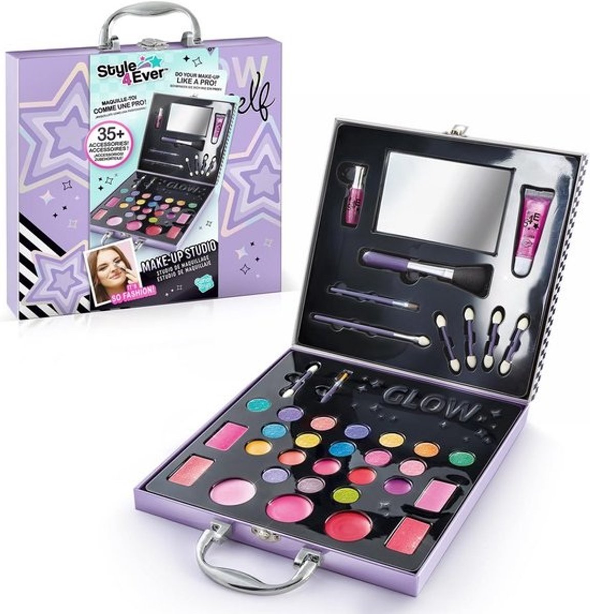 Complete Make-up Koffer voor Kinderen met 35 Trendy Accessoires en Spiegel