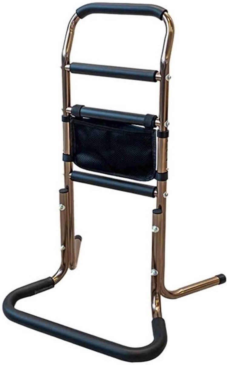 Bed Veiligheidsrail - Hulpbeugel Bed - Veilig Opstaan - In Hoogte Verstelbaar - Max 136 kg - Zwart