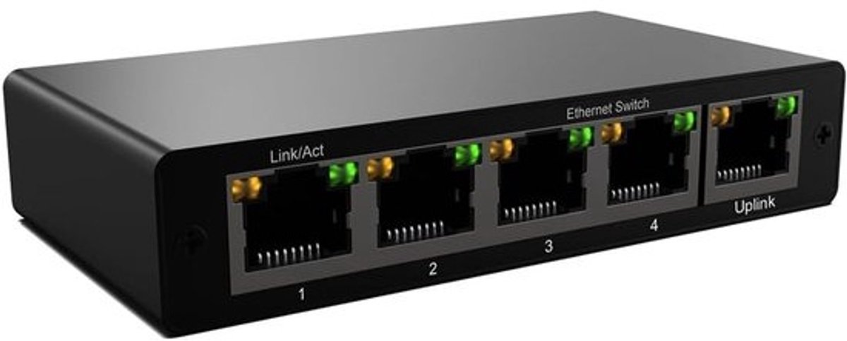 Netwerk Splitter - Gigabit Ethernet Hub - Internet Delen - 1 A 4 Poorten