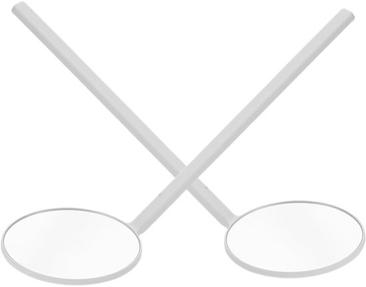 Handspiegel Set - Wimper Spiegel - Wimper Styling - Helder Zicht Vochtige Ruimtes - 187 x 6 cm - Wit