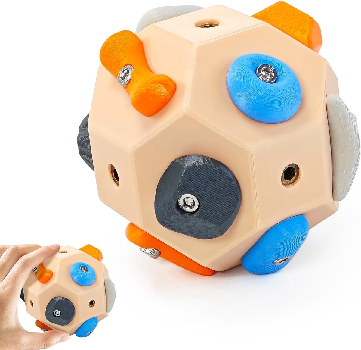 Klimtraining Blok voor Thuis, Boulder Blok voor Handkracht, 3D Klimtraining Bal, Vingerspieren Versterken, Mobiele Oefeningen voor Klimmers