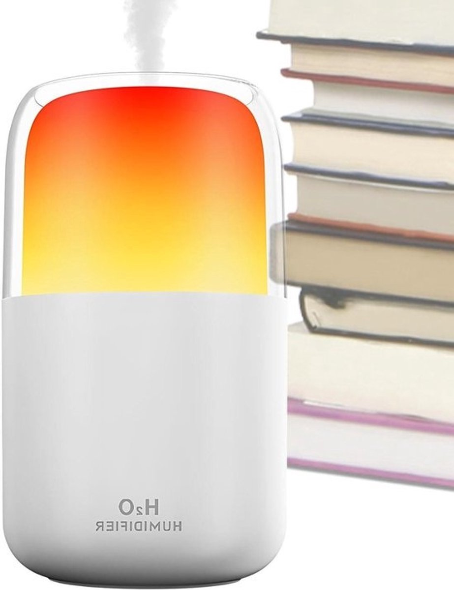 Luchtbevochtiger Vlam Effect - Mist Diffuser - Sfeer Creëren - Dynamisch Vlamlicht - 280 ml Capaciteit - Wit