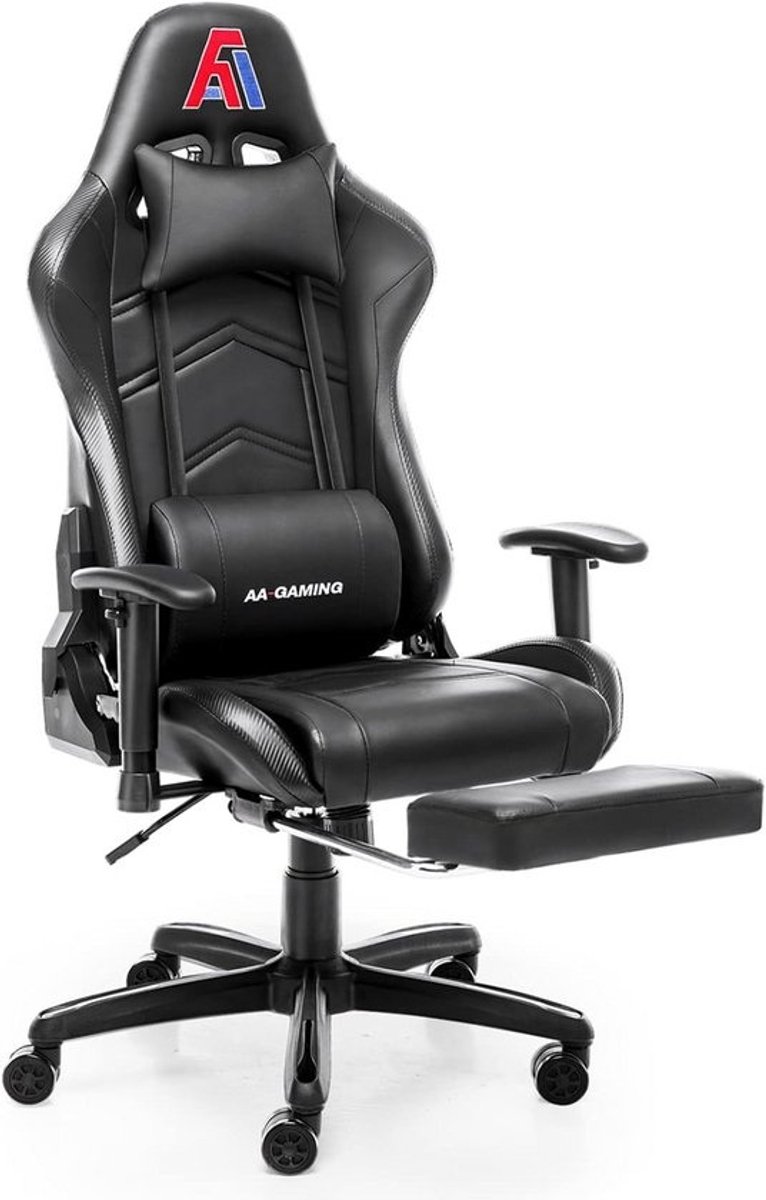 Ergonomische Gaming Stoel met Hoge Rugleuning en Verstelbare Voetsteun voor Kantoor en Gaming