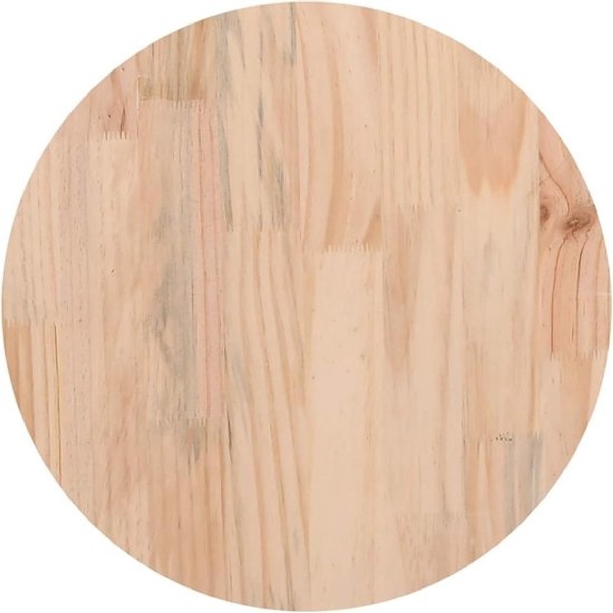 Rond Tafelblad Massief Grenenhout Onbehandeld - Vervangend Houten Blad voor Eettafel of Salontafel Ø30 cm