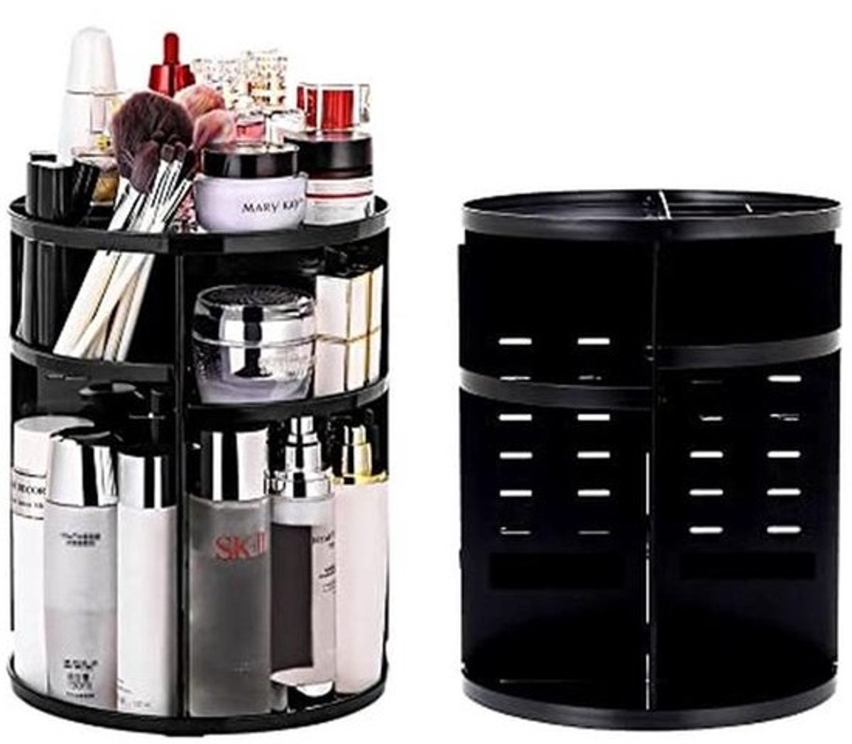 Verstelbare Roterende Make-up Organizer met 360° Rotatie - Transparenete Cosmetische Organizer voor Slaapkamer en Badkamer