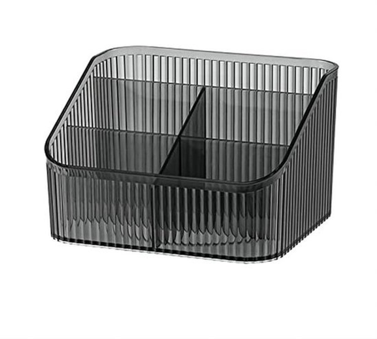 Grote capaciteit make-up borstelhouder met 5 sleuven - Vintage gestreepte make-up organizer voor badkamer en bureau