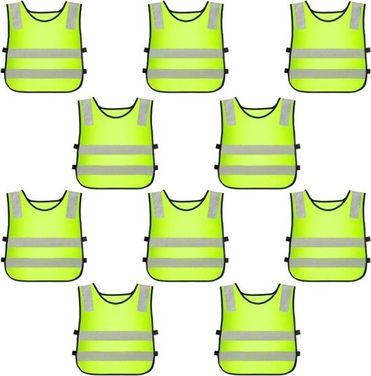 Veiligheidshesjes Kinderen - Hoge Zichtbaarheid - Buiten Activiteiten - Weerbestendig Ontwerp - 10 Stuks - Meerdere Kleuren
