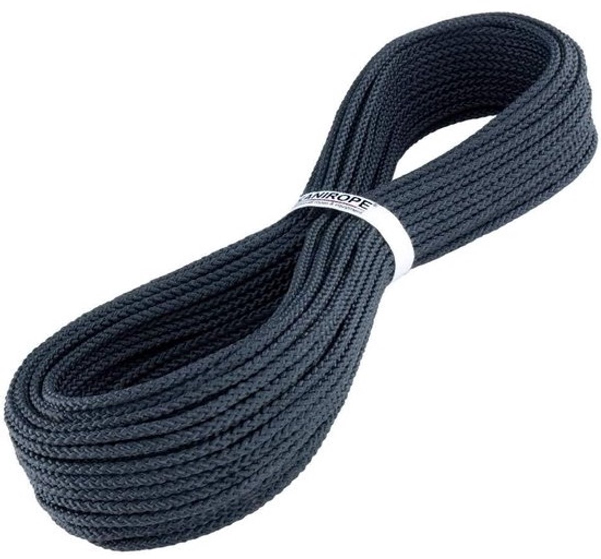 Polyester touw - Gevlochten koord - Bevestigen en zekeren - Hoge breeksterkte - 4mm 50 meter - Zwart