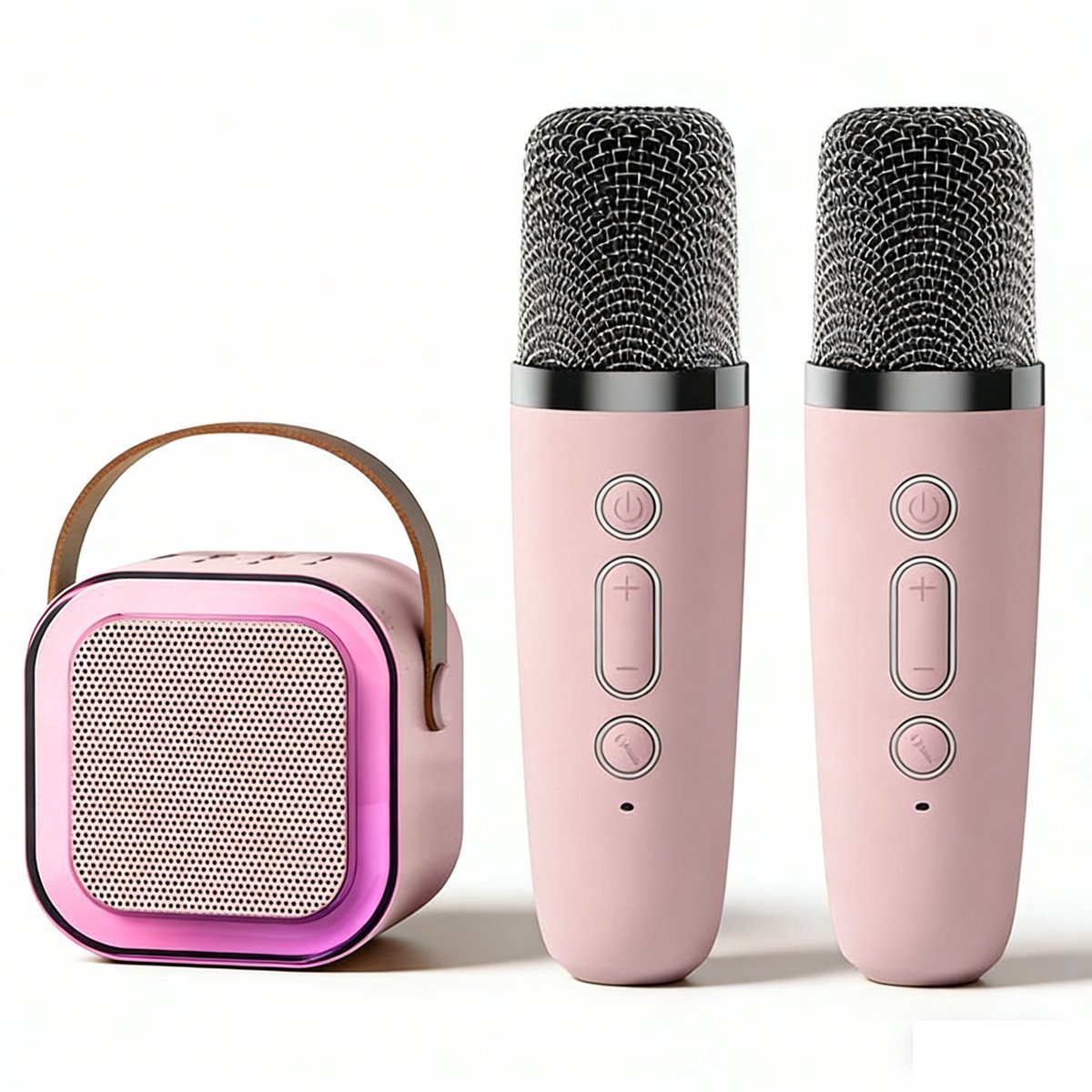 Casalora Karaoke Set – Met Bluetooth Speaker en Draadloze Microfoon – Karaoke Kinderen – Roze