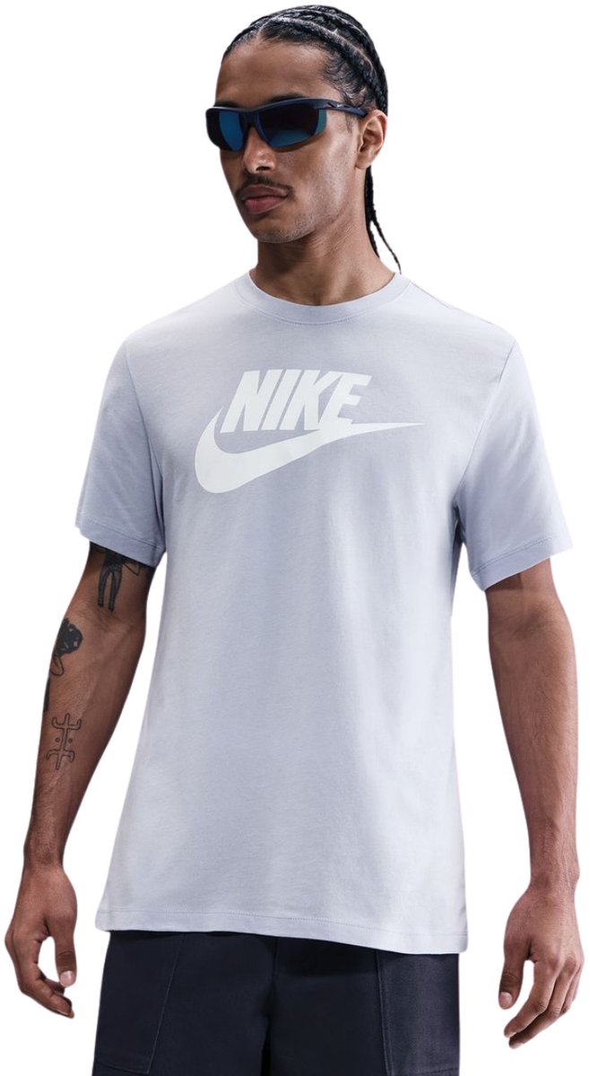 Nike T-shirt Heren Tee Icon Futura jasnoszara Grijs