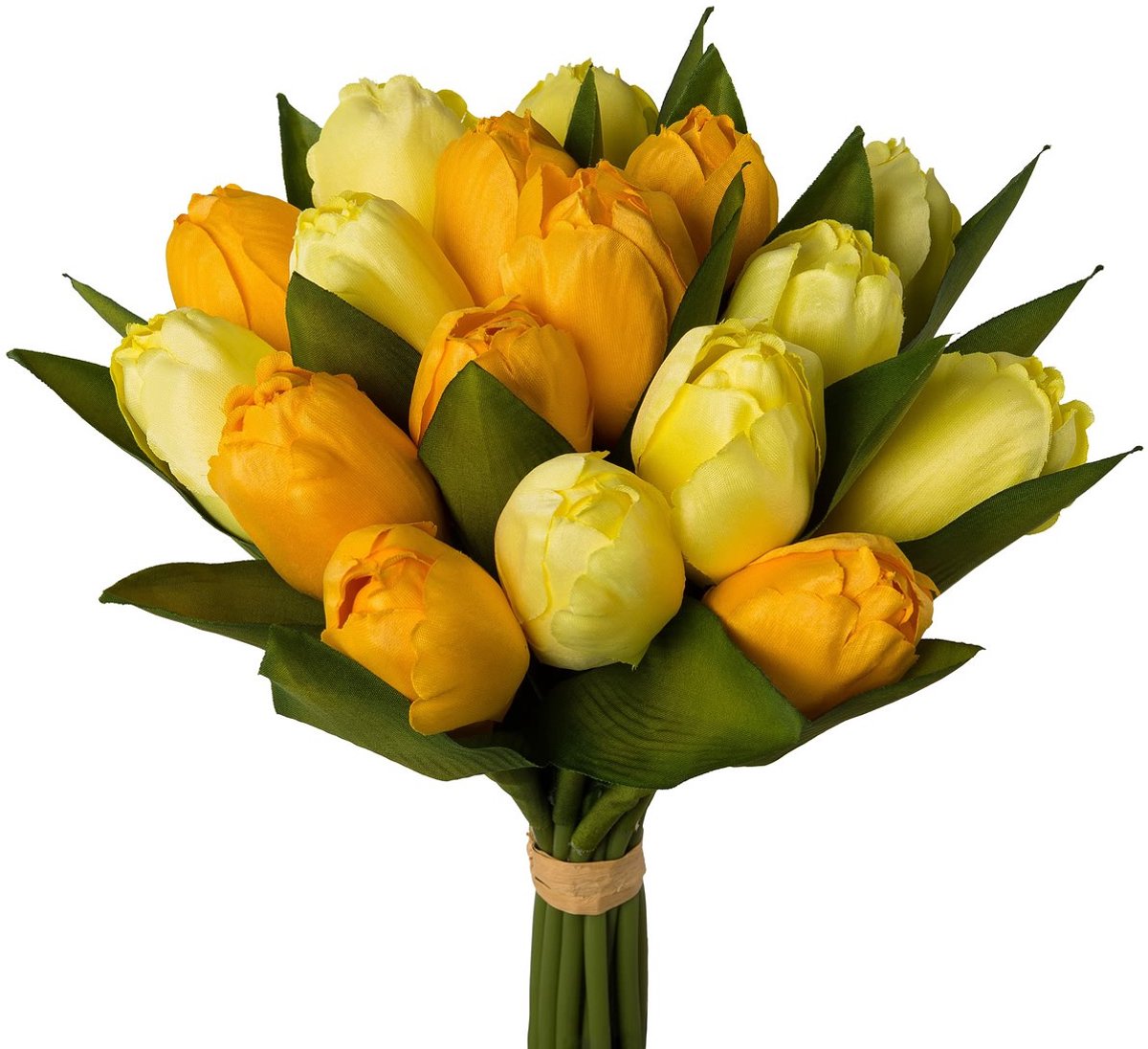 Gasper Tulpen in bos 9x geel & 6x oranje 28 cm