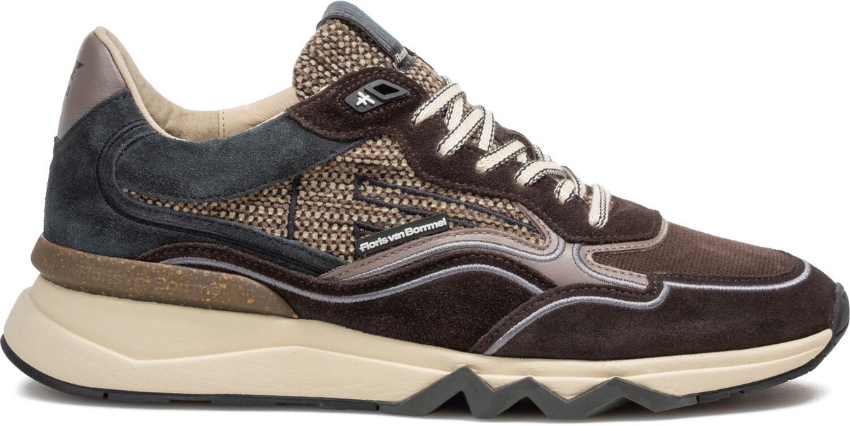 Floris Van Bommel Sfm-10198 De Zager Sneakers - Textiel - Heren - Bruin - Maat 40