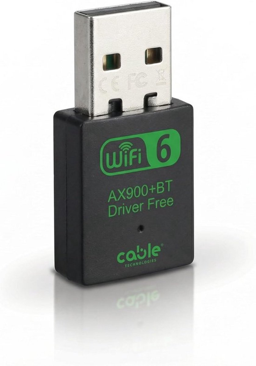 Dual Band Wifi USB Adapter 900Mbps met Bluetooth 5.4 voor PC en Laptop