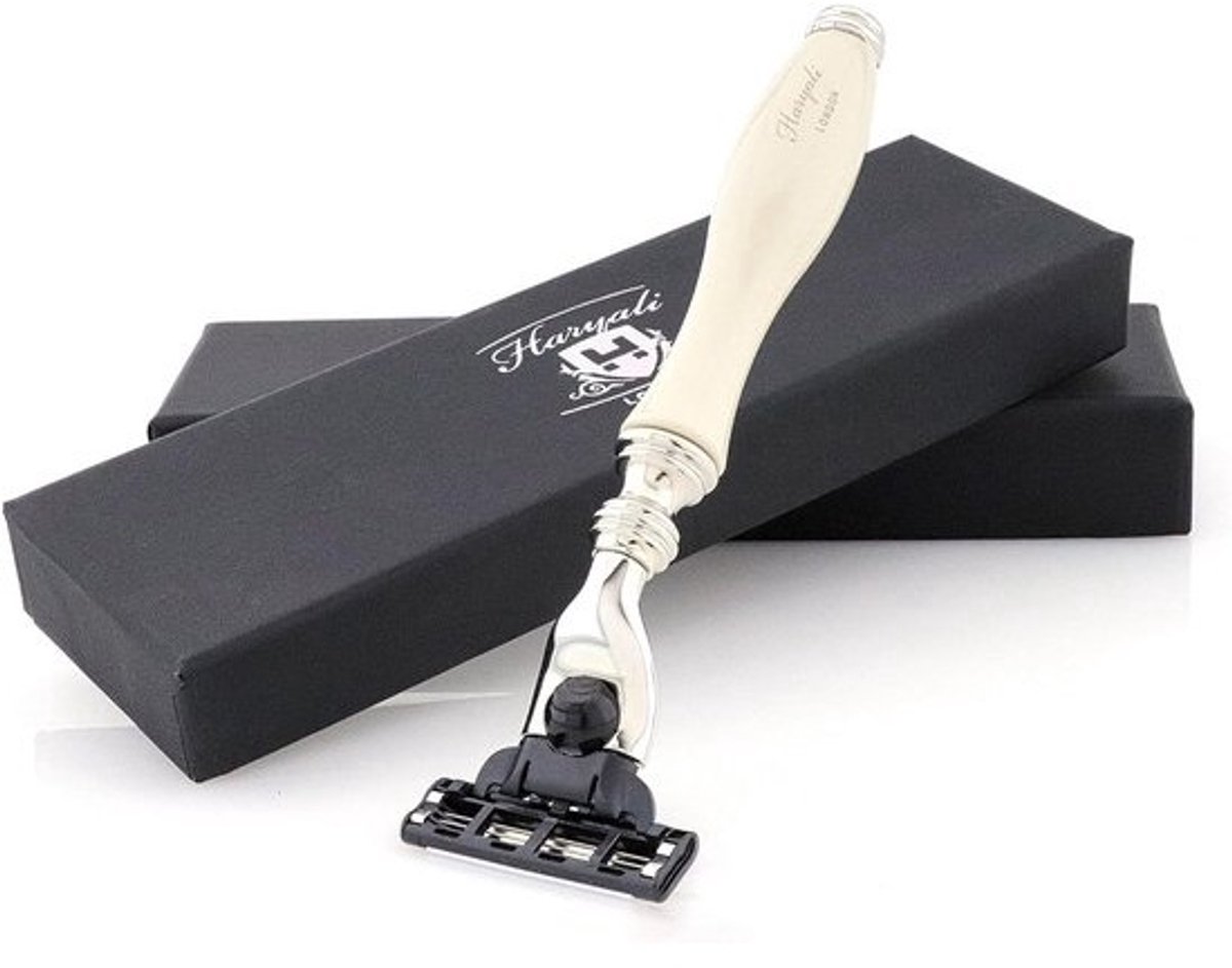Elegante 3 Edge Scheermes voor Mannen en Vrouwen - Hoogwaardige Scheerervaring in Wit