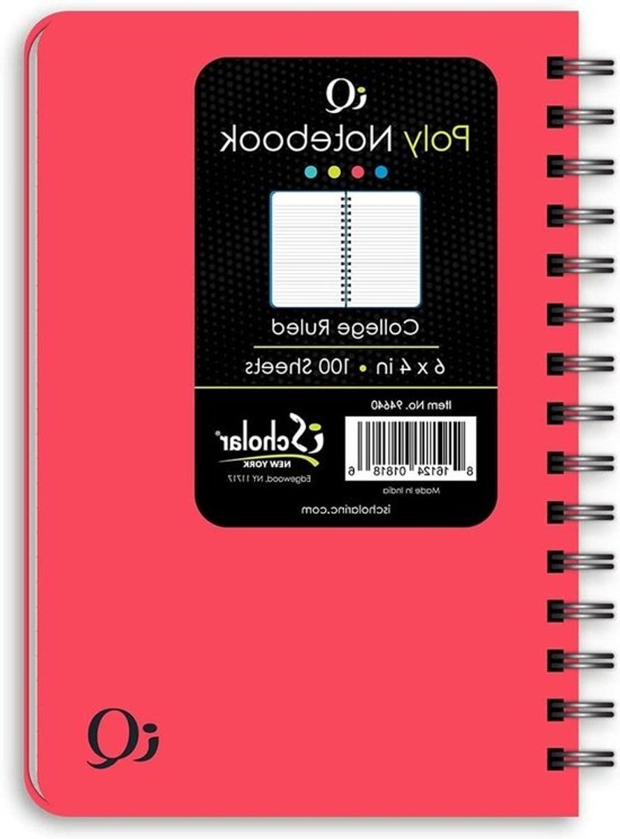 Notitieboekje Dubbel Draad - Memo Boekje - Notities Maken - Duurzame Poly Hoezen - 6 x 4 inch - Wisselend