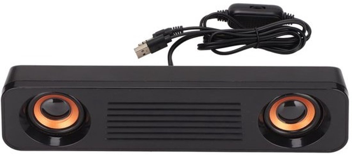aladdien - Computerluidsprekers - Draagbare Mini-soundbar - Hifi 360° Stereo-subwoofer - USB Voeding - Desktopluidspreker - Geschikt voor Pc-tablets...