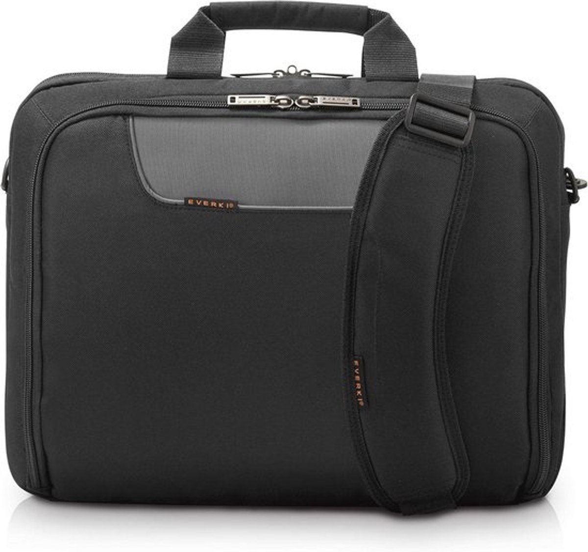 Laptoptas voor Notebooks tot 16 Inch met Accessoirevak en Trolleyflap, Zwart