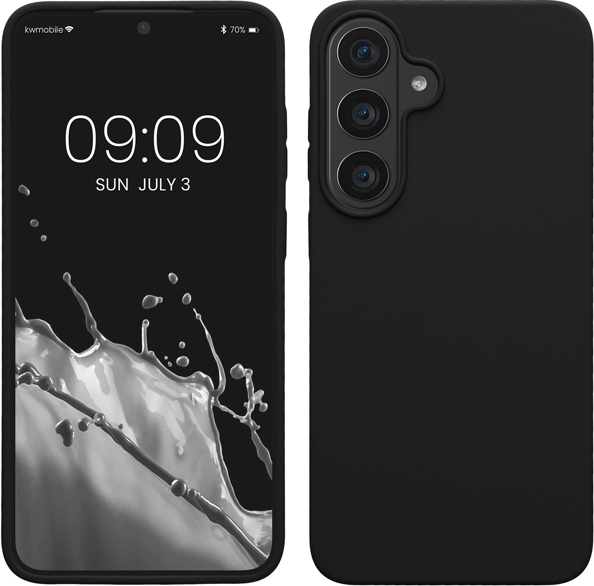 kwmobile telefoonhoesje geschikt voor Samsung Galaxy S26 FE - Hoesje met siliconen coating - Smartphone case in zwart