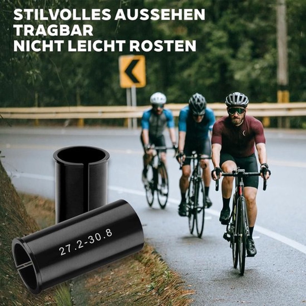 Zadelpen Adapter - Fietsonderdeel - Fiets Aanpassen - Aluminium Legering - 27.2-30mm - Zwart